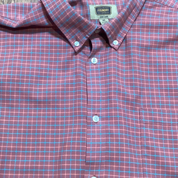 Foundry Supply Co Men's 3XL Button Down Short Sleeve Shirt Casual - Picture 3 of 9
